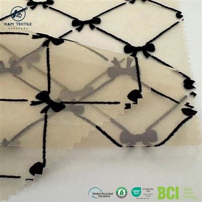 100 % polyester flockande tyg för klänningar