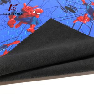 100D mikrofibertryckt TPU Poly Softshell-tyg