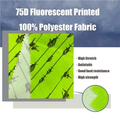 75D 100 procent polyester fluorescerande tryckt tyg