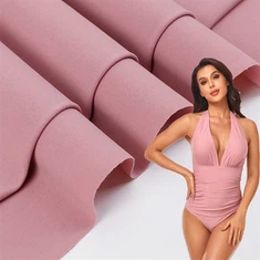 Anpassad baddräktsmaterial Fyrvägsstretch Full Matt 82%Nylon 18%Spandextyg Dam Fitness Leggings Badkläder